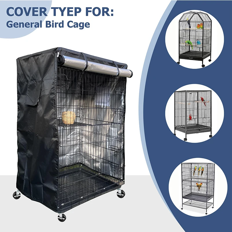 Factory Direct Custom  Birdcage Cover 420d Oxford cloth Universal Bird Cage Cover Good Night Blackout,Washable Parrot Cage Cover