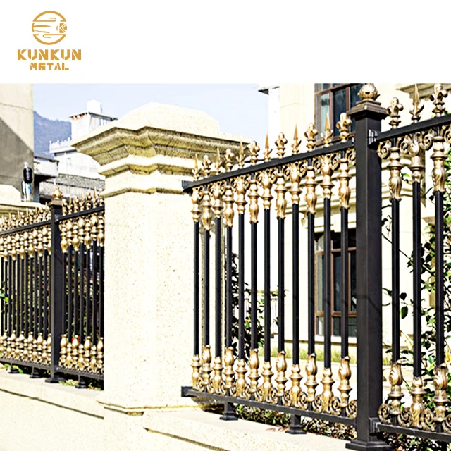 Cheap China Outdoor Yard Decorative Cast aluminium Houses Gates and Fence Railing Panels Metal No Dig Aluminum Fence
