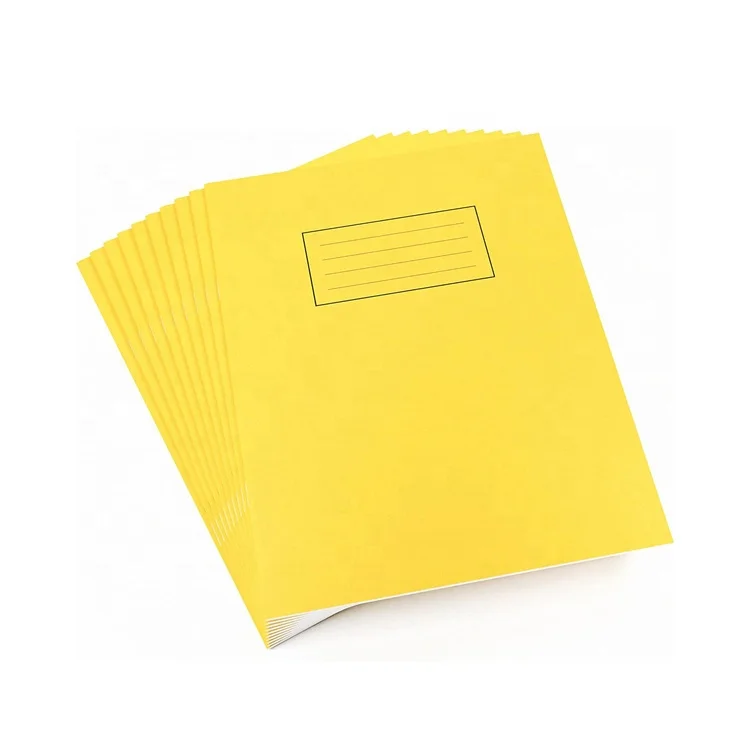 Wholesale Factory Price Cheap Yellow Notebook Workbook  A4 Soft Cover 80 pages 75 gsm School Exercise Books for Student