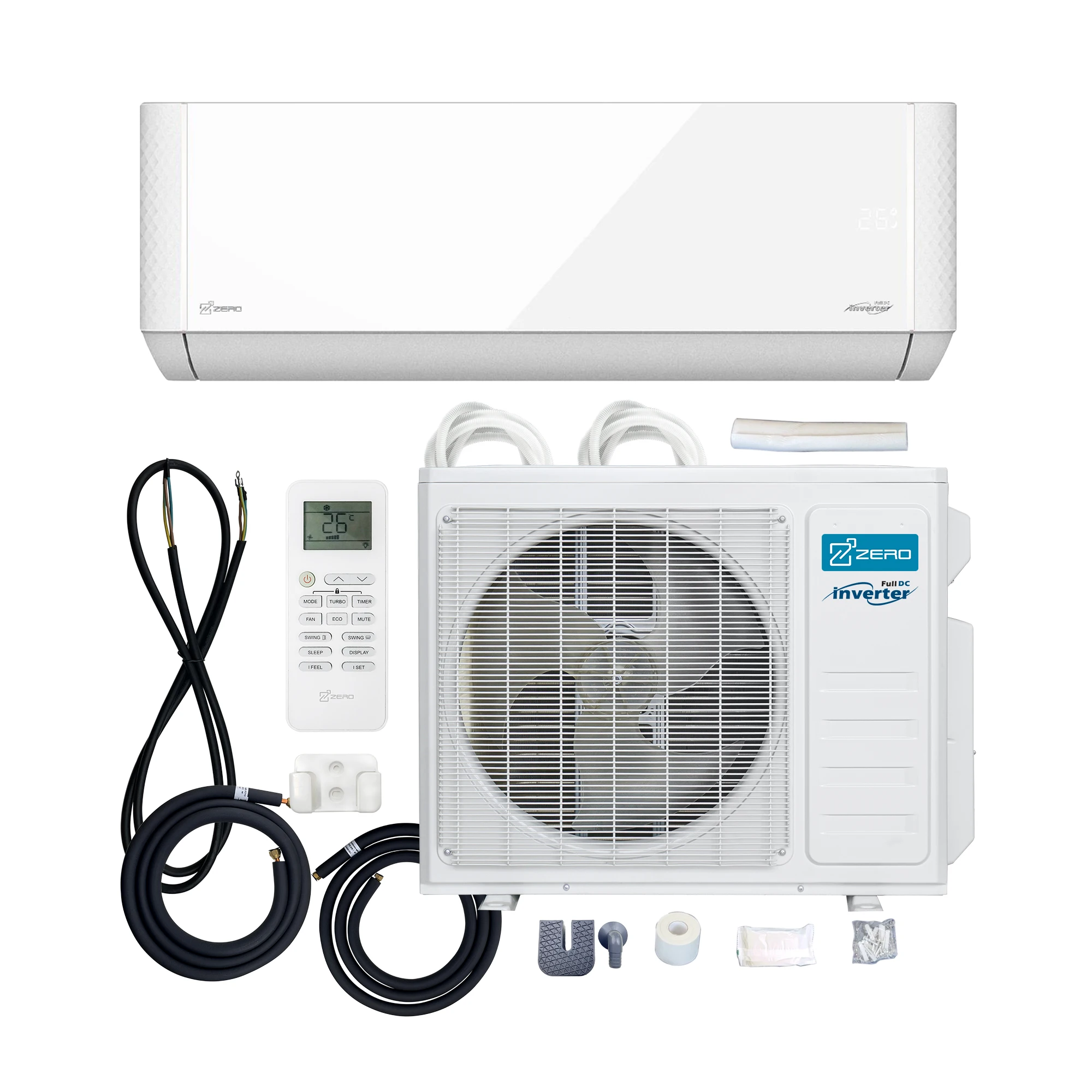 ZERO Z-MAX Hyper Heating Mini Split Air Conditioner 9K 12K 24K Btu Wall Mount Air-Conditioning For Home