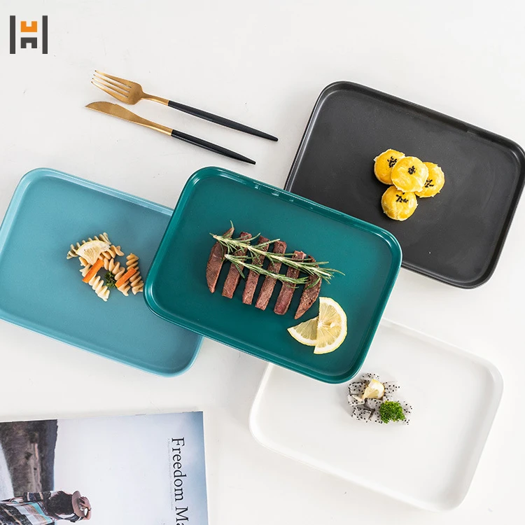 Новейшее поступление, новый стиль, домашняя посуда для выпечки, различные цвета, прямоугольный керамический противень для выпечки