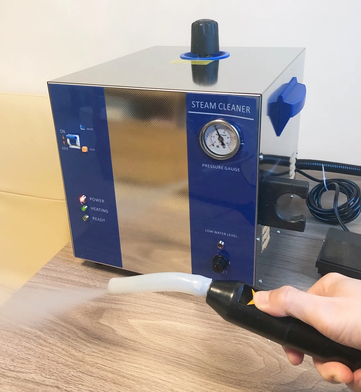 High quality robust built stainless steel case 5 bar steam pressure 2 litre boiler easy operate desktop jewellery Steam cleaner