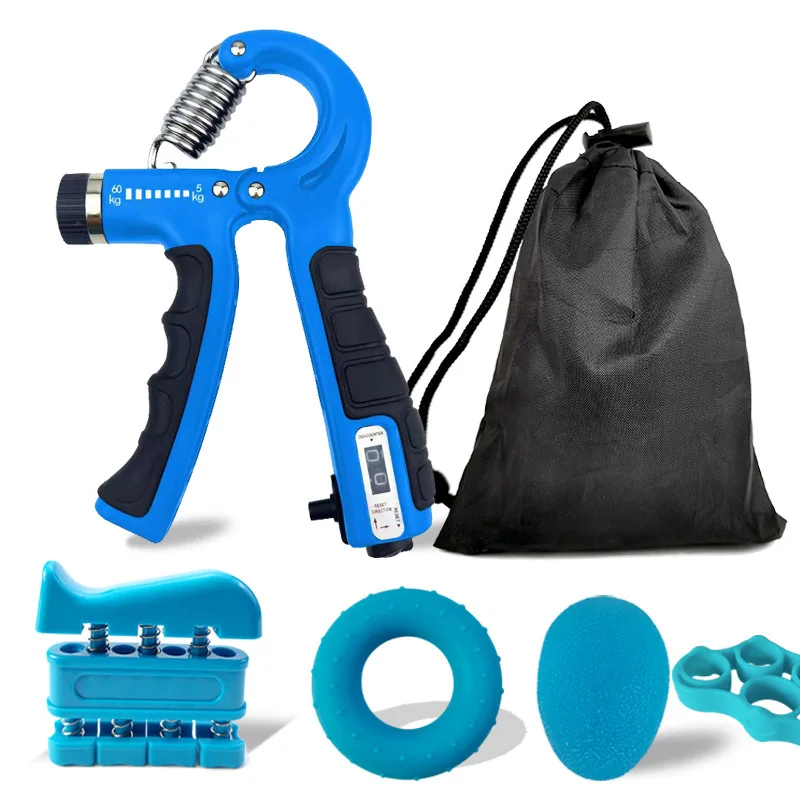 Forearm Exerciser Grip Strength Trainer for Muscle Building 5 PCS ring hand grip gripper set with counter