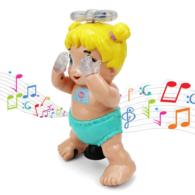Other puzzle universal rotating electric light music singing toy dancing dolls for kids dance