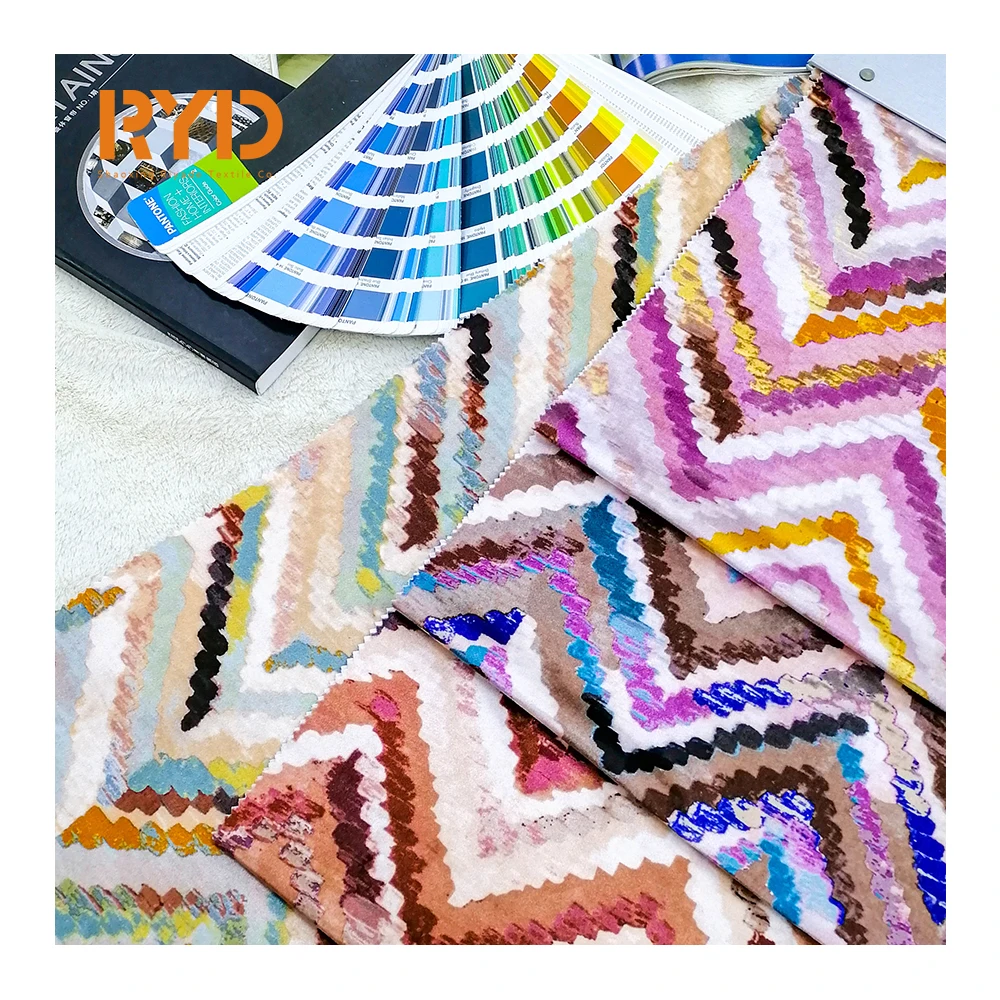 digital printing knitting Italy velvet Holland velvet polyester sofa fabric classic design fabric painting