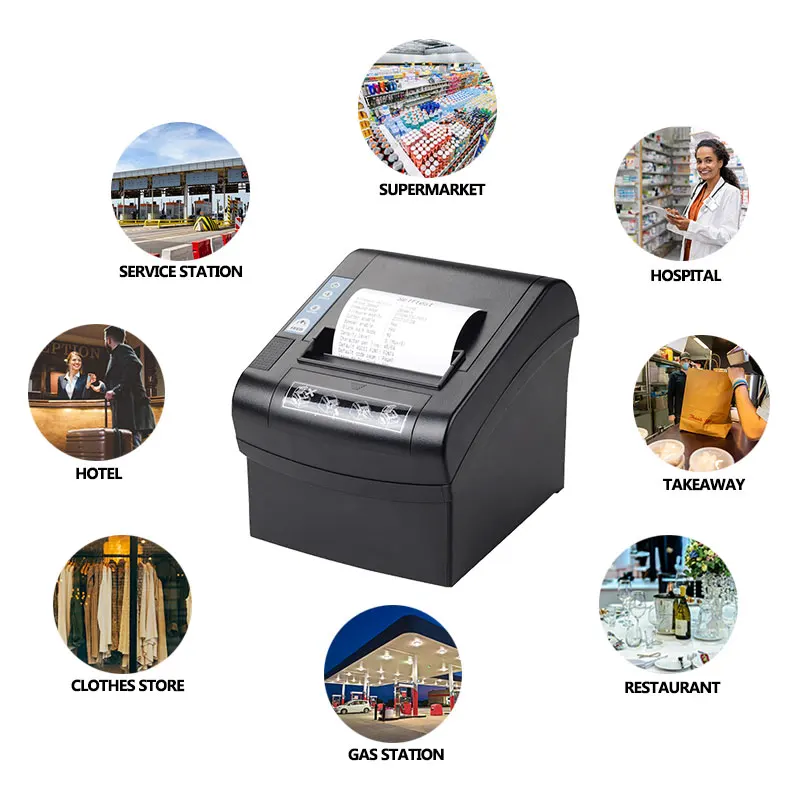 Restaurant pos machine termal printer impresora trmica 80 mm thermal receipt WIFI printer