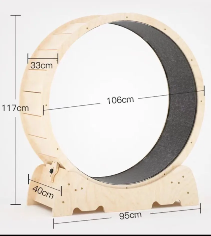 2024 Pet Exercise Cat Treadmill Wooden Sports Running Cat Fun Treadmill Exercise Wheel Fiber Board Pet Cat Toy