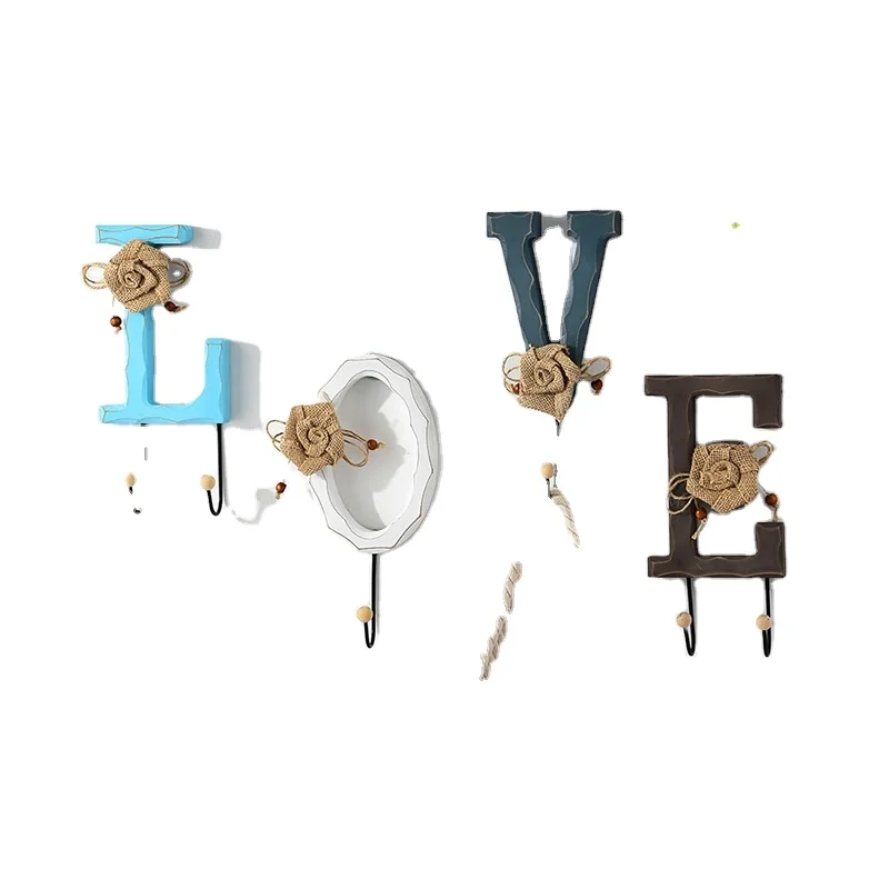 
wholesale bathroom wall hooks hanger cloth cup wooden hooks for hanging 