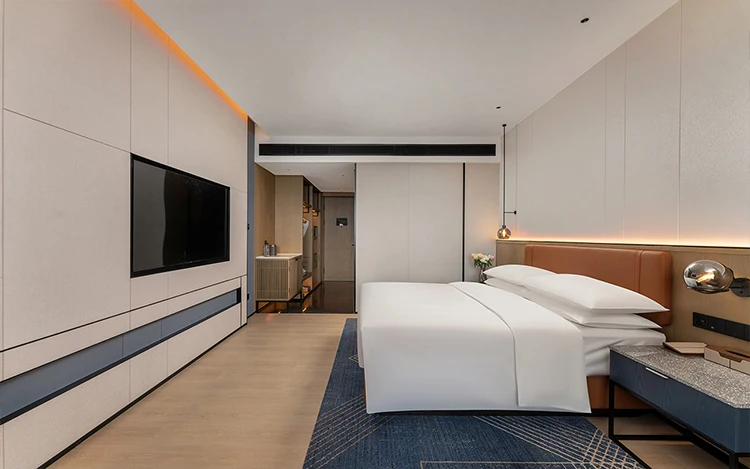 Custom Hilton Hotel Furniture 3-Star Custom MDF/Plywood Bedroom Furniture for Hotels and Apartments