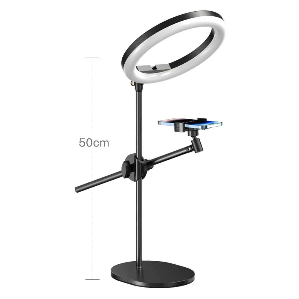 High Quality Selfie Led Dimmable Ringlight Stand Professional Photography Flexible Moving Selfie Ring Light Stand With Remote