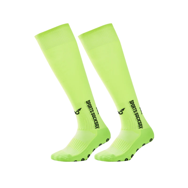 In stock cheap sports long socks Nylon Men Athletic anti-slip socks sublimated soccer socks