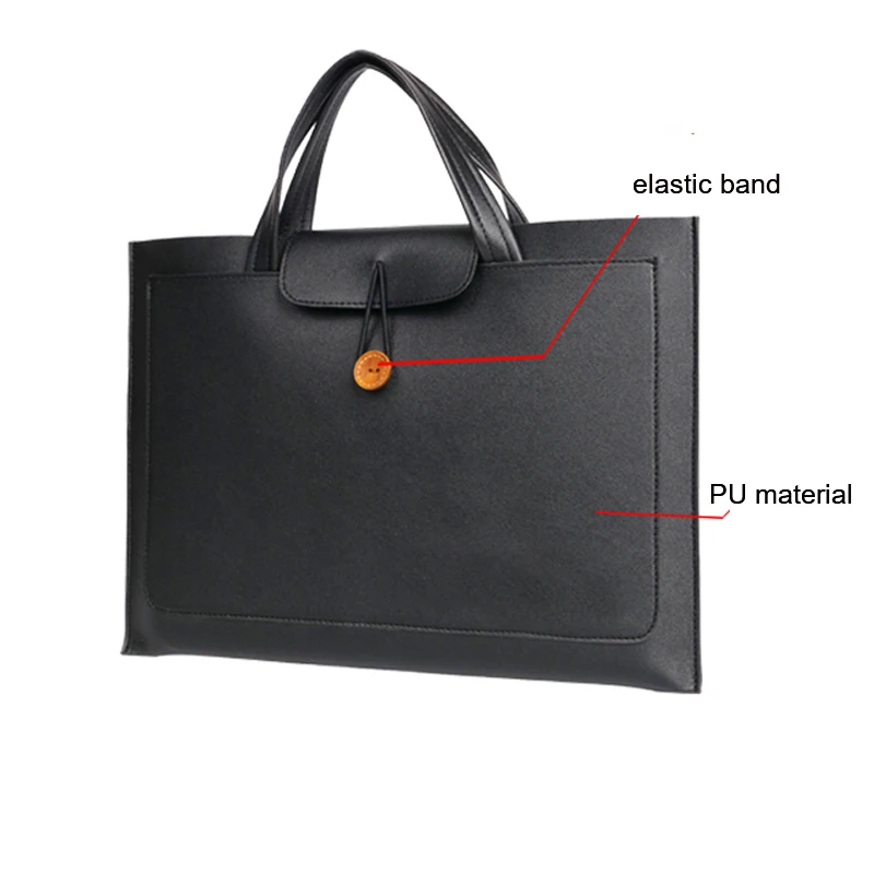 14 inch Laptop Sleeve bag durable pu leather for macbook case 10 12 13 tablet cover bag 15 inch notebook cover black