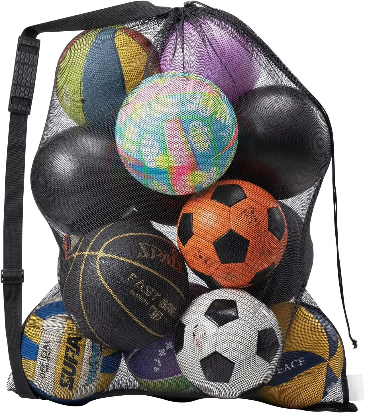 Heavy Duty Soccer Ball Basketball Mesh Ball Bag Soccer Ball Bags Mesh for Coaches Extra Large Mesh Drawstring Bags