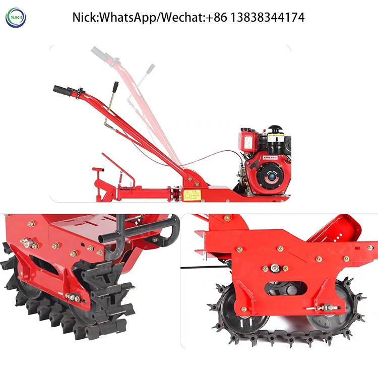 Mini Power Tiller Hand Tractor Rotary Multi Function Crawler Cultivator