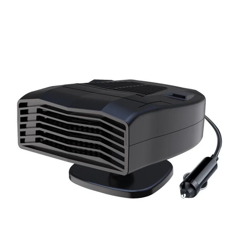 High Quality Custom 12v 24v 360 Degree Black Car Radiator Electric Heater Fan Car Heating Fan
