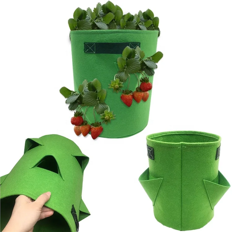 Heavy Duty Aeration Thickened Container Non Woven Fabric Pots Plant Grow Bags Non-woven Felt Grow Pot