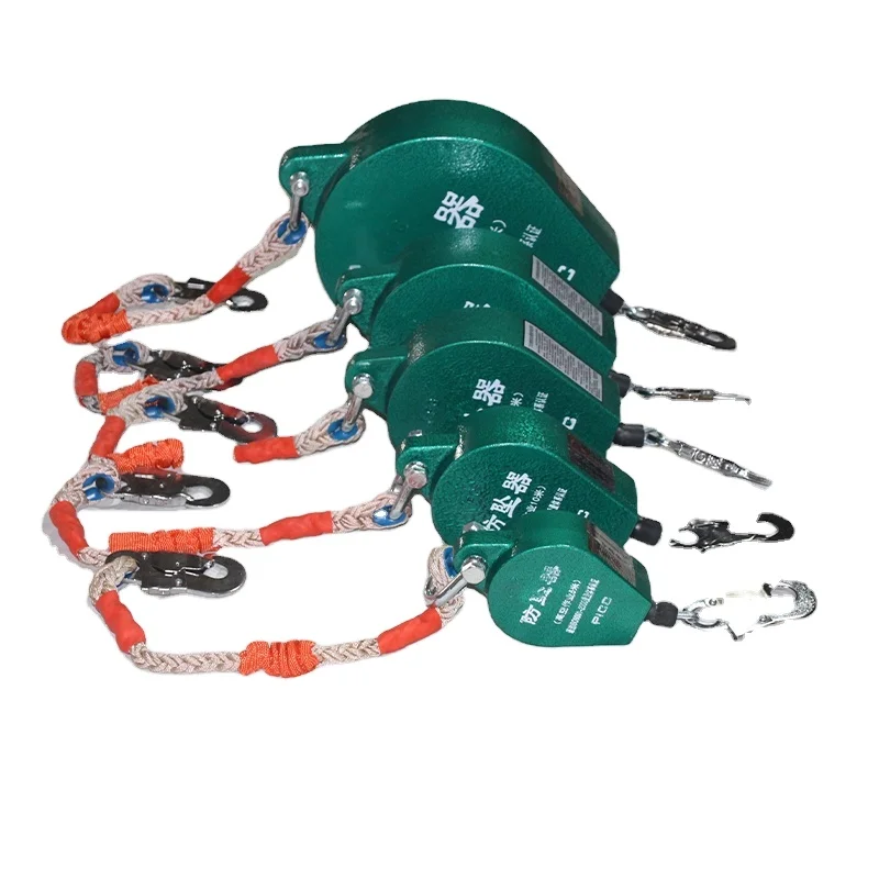 2024 Hot Sale Double Lock Safety Protection Wire Rope Telescopic Fall Arrester For Aerial Work