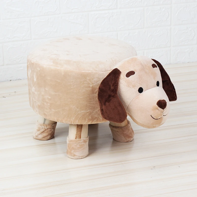 Amazon hot sale Cute Cartoon Animal Stools living room bedroom Creative Multi-style Handmade Animal Chair Wood Kids Stools