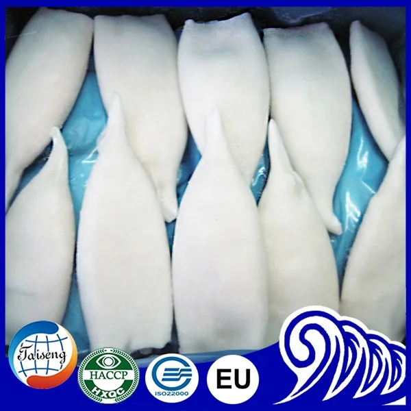cleaned seafood todarodes squid tube U8 U10 frozen squid price wholesale