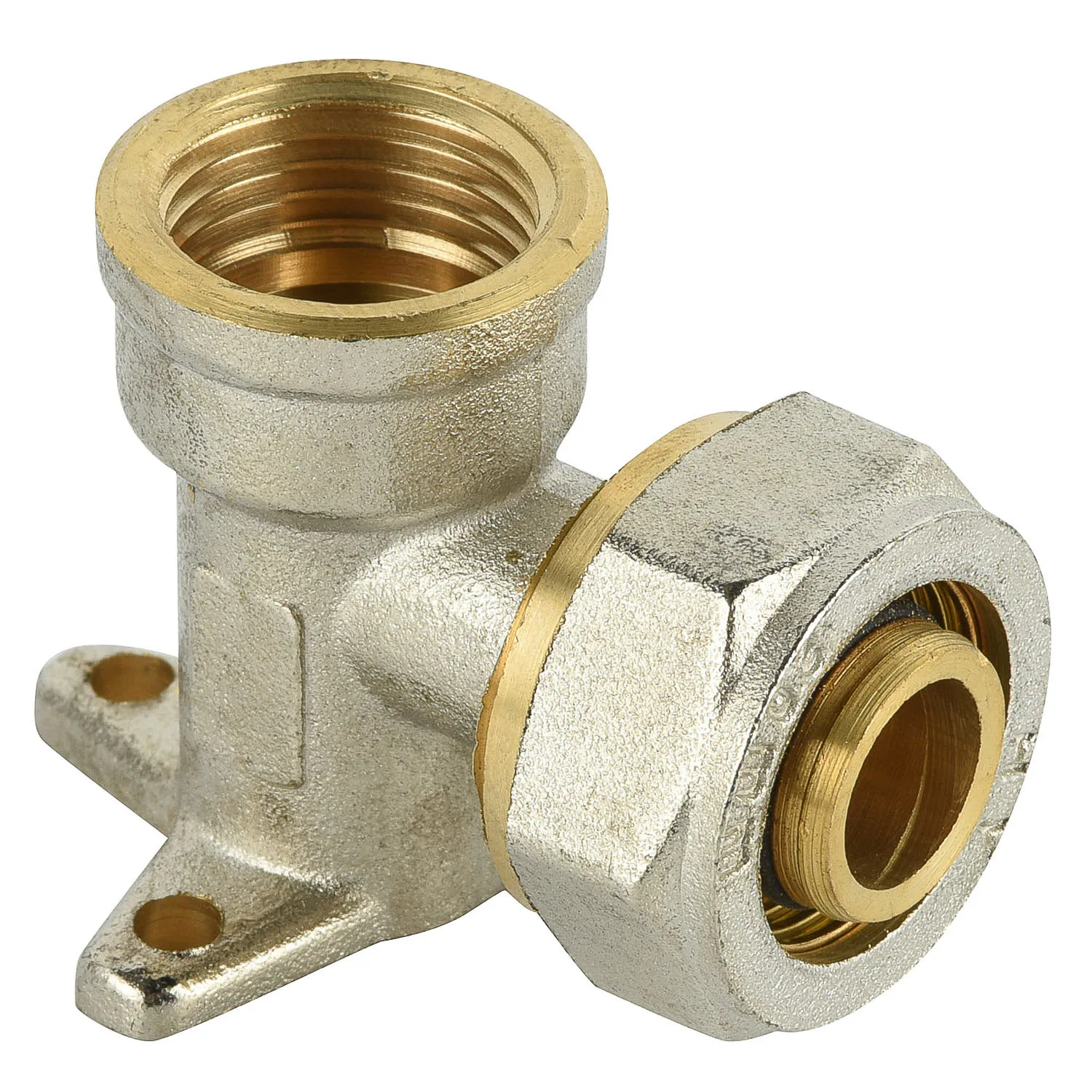 Pex pipe fittings brass compression fittings copper oring connector Wallplate  Elbow Female