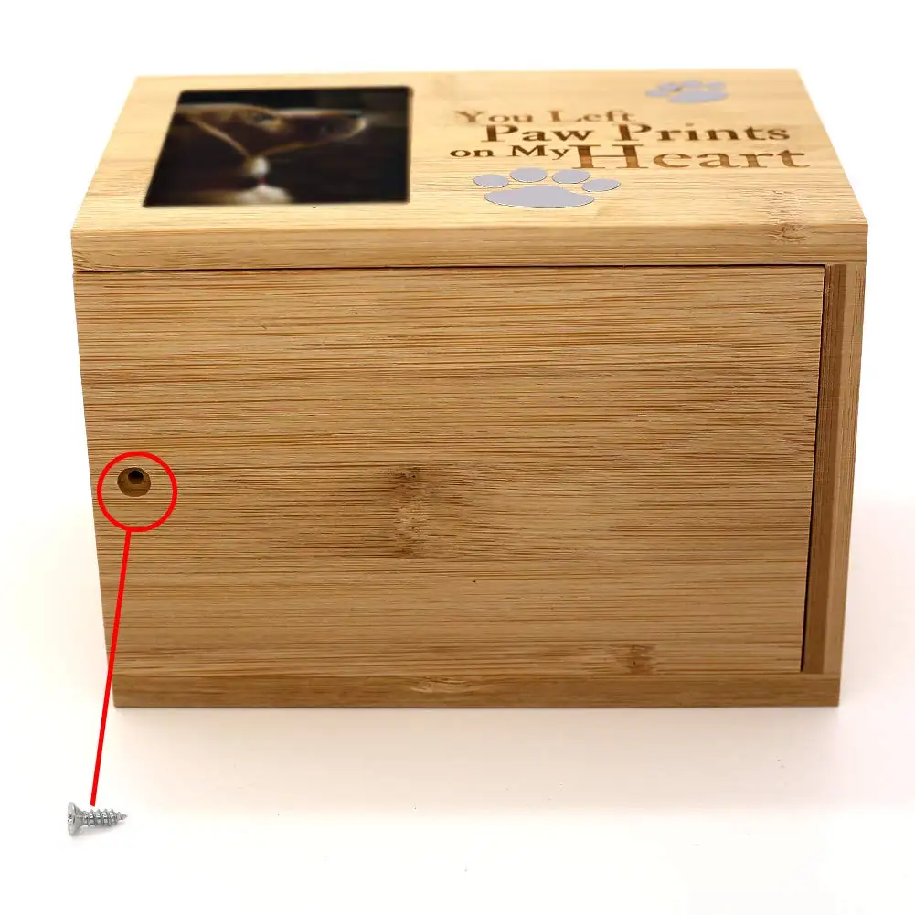 China Manufacturer Wood Box For Dog Ashes Pet Memorial Custom Urn For Pet Ashes