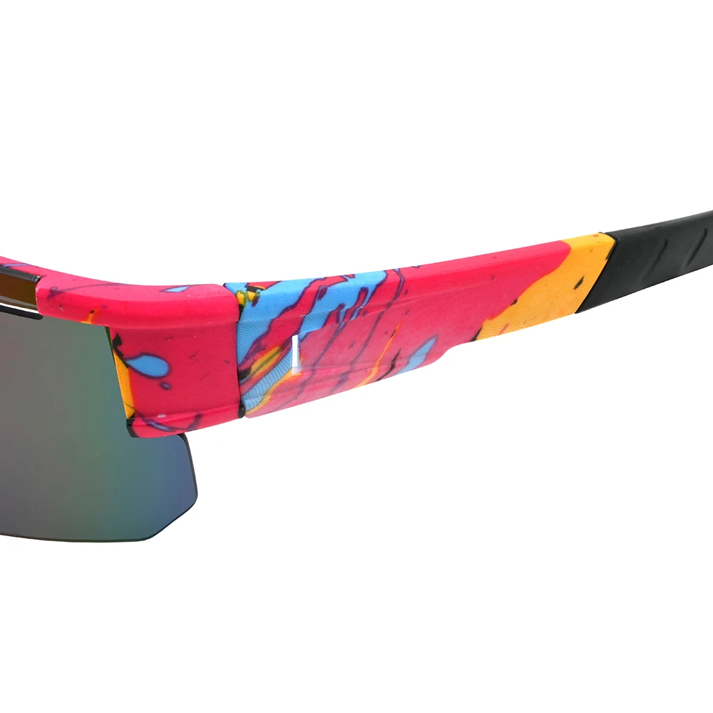 Wholesale outdoor sports cycling glasses PC half frame logo custom mountain bike sunglasses