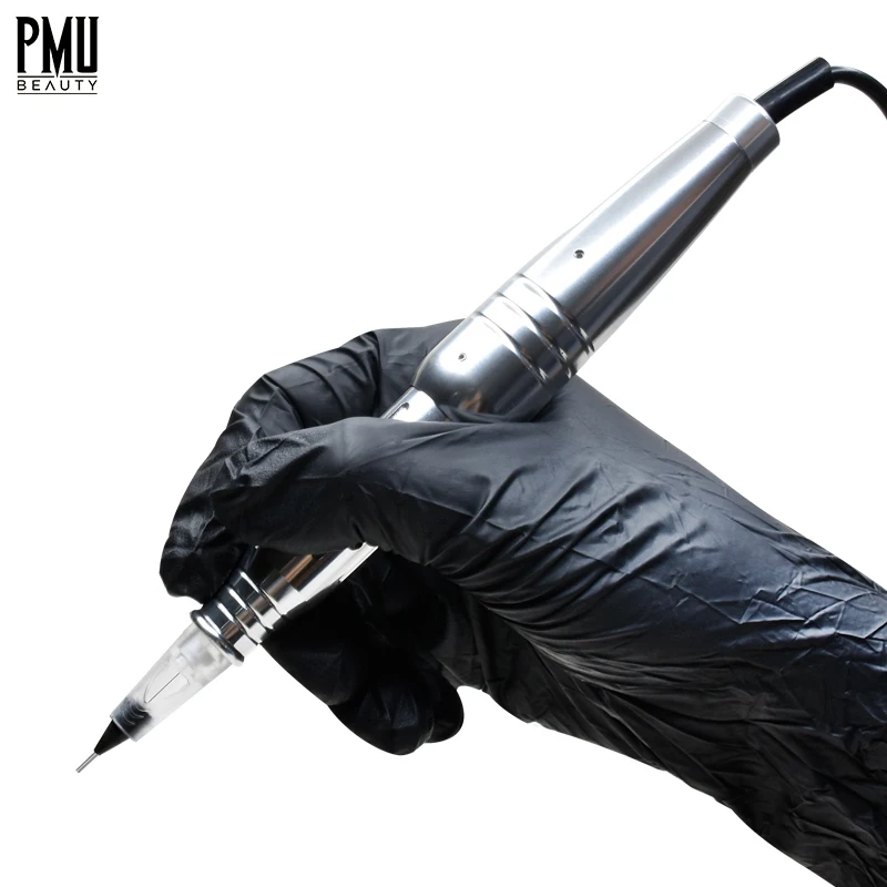 PM BEAUTY  Microblading Stainless steel tip Cartridge Eyebrow 0.2mm 1RL Thinner Needle for microblading machine