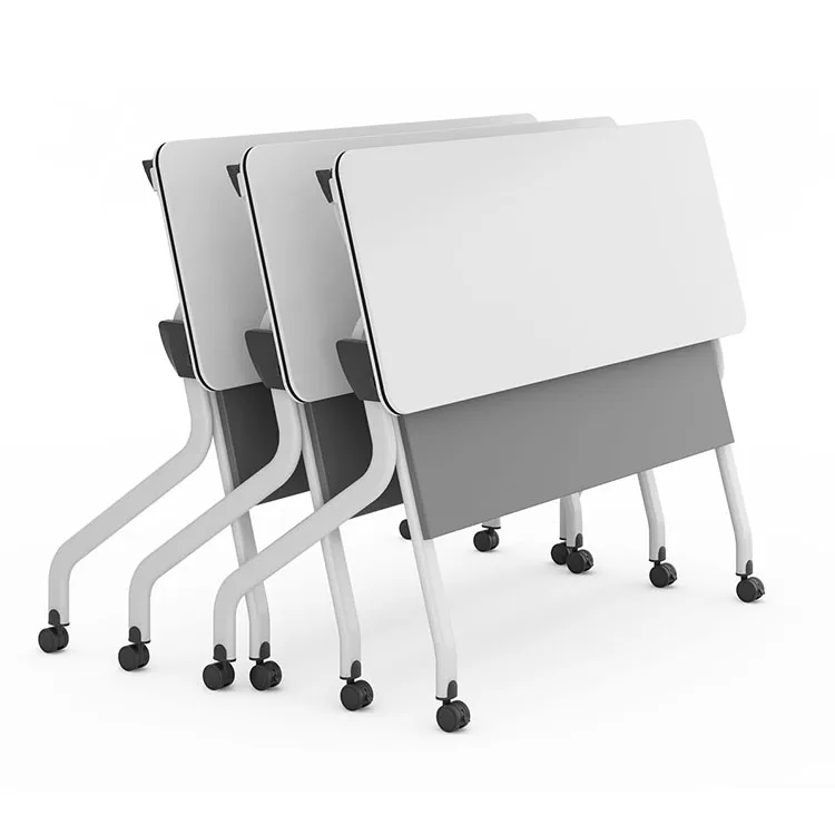 Stackable Speech Desk Design Office Meeting Training Table With Wheels