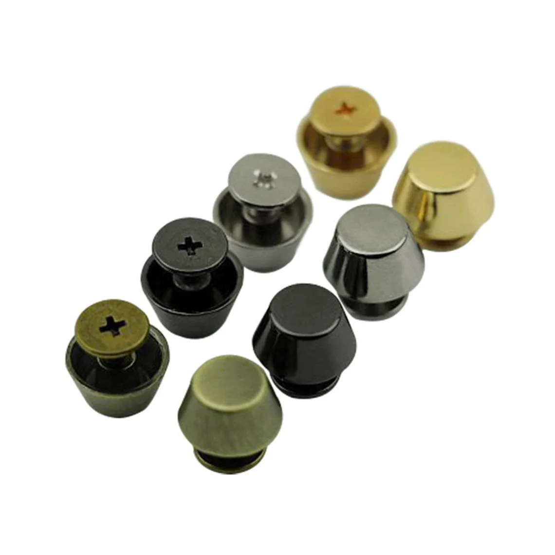 High Quality 12mm Feet Screw Metal Studs Copper Rivet Screw Purse Feet Bottom Stud For Belt Leather Handbag Belt