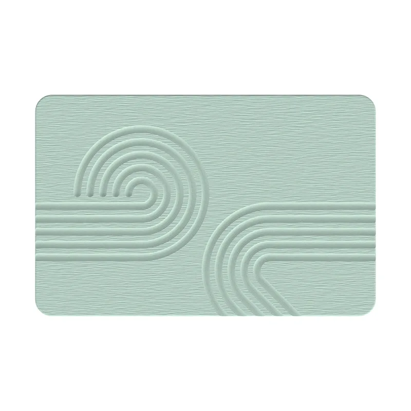 Diatom Mud Mat Stone Bath Mat Bathroom Floor Mats Fast Water Drying Absorbent Hard Shower Rug Print Pattern Modern