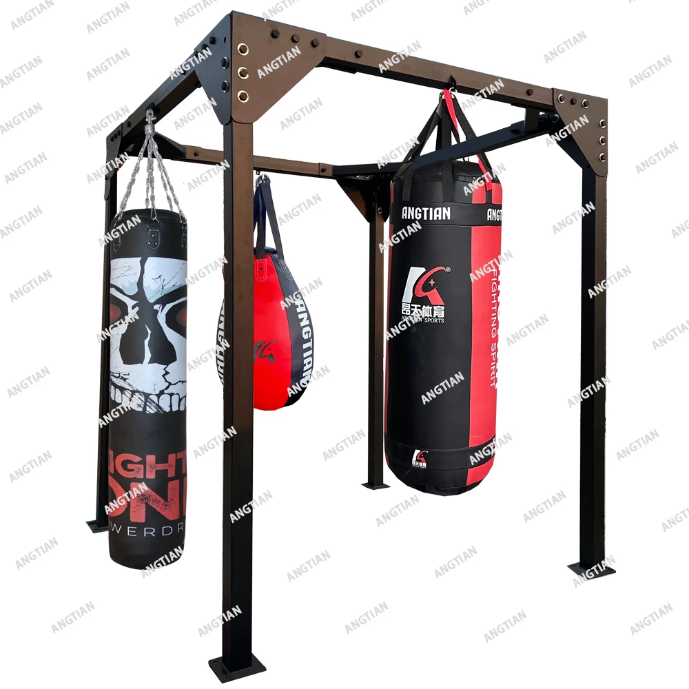 ANGTIAN Professional Heavy Bag Stand/ boxing bags steel rail rack for ground ceiling wall made in china