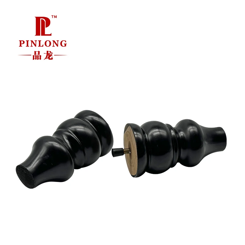 Pinlong Wholesale Modern Gourd Shape Furniture Fitting Solid Wood Sofa TV Cabinet Leg For Furniture Chair Sofa