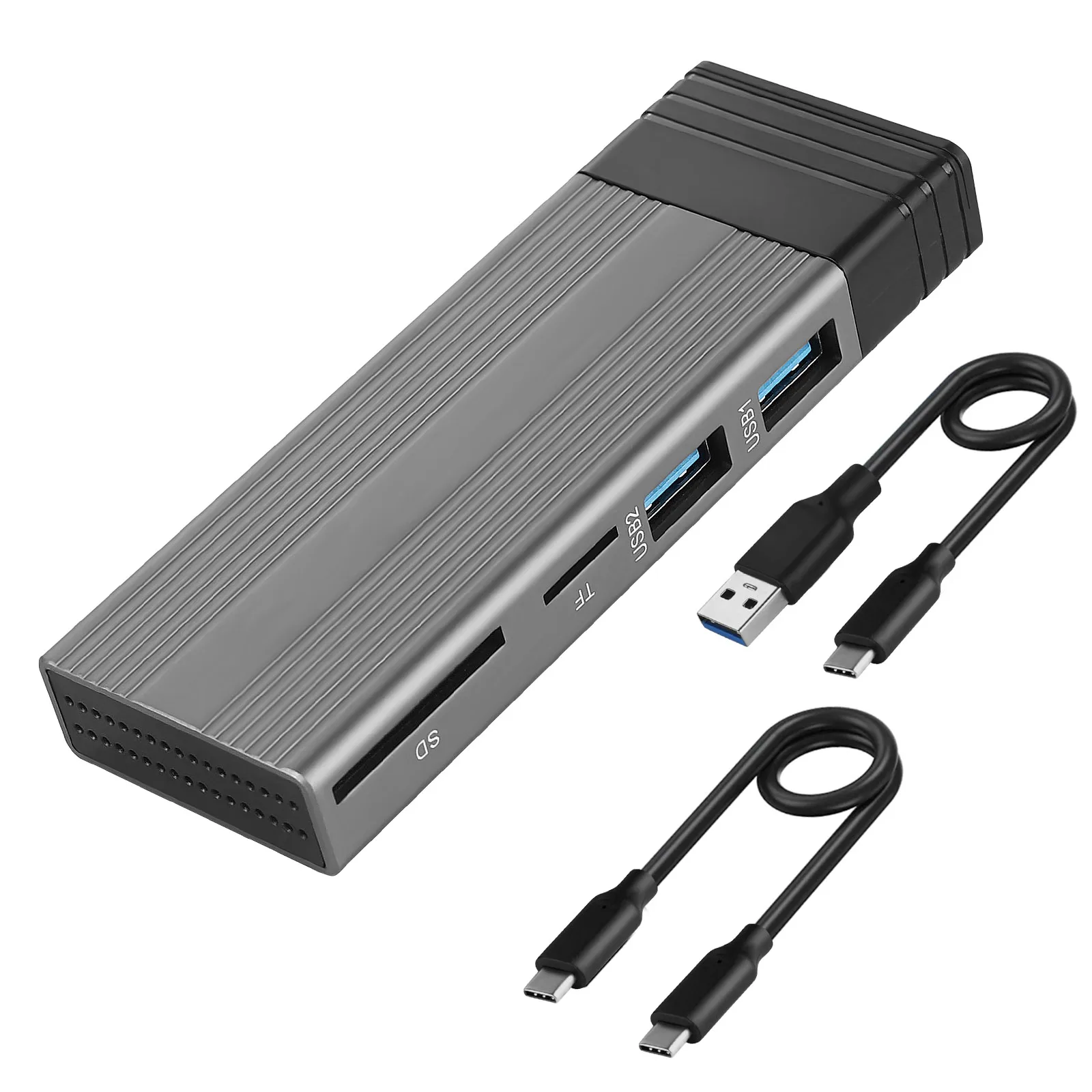 SSD NVME-HUB Hard Disk Enclosure USB 3.0 SATA M.2 M-key Portable usb hubs case Support NGFF+NVME