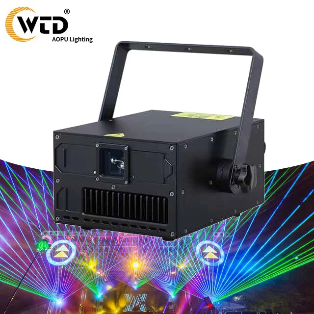 AOPU Лидер продаж 10 Вт Rgb 3d лазерный свет Dmx анимационный для концертного ночного сценического клубного лазерного шоу