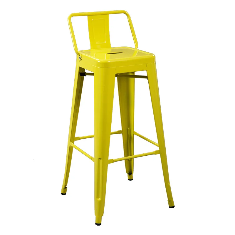 Factory wholesale vintage industrial black metal iron bar stool