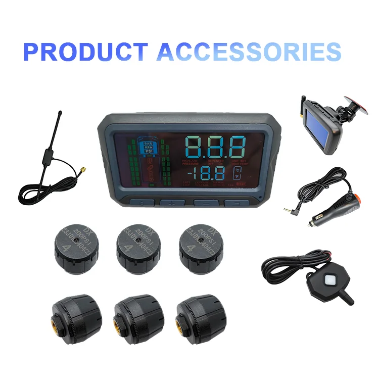 OEM tire pressure monitoring system tire pressure detector 433M high-definition display of 6 wheels