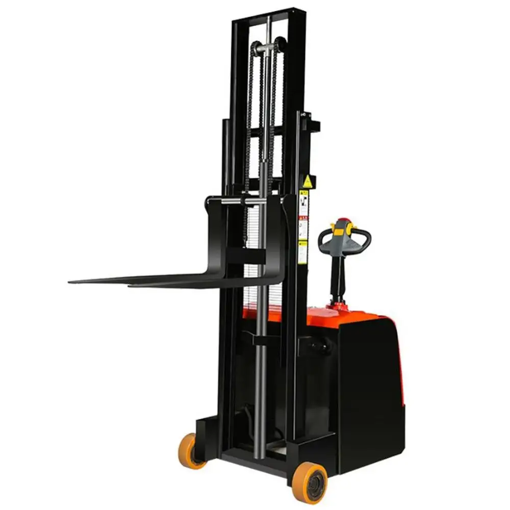 0.75T Small Forklift Electric Stacker Electric Forklift Hydraulic Handling Lift Pile High Car Without Leg Balance Weight Type