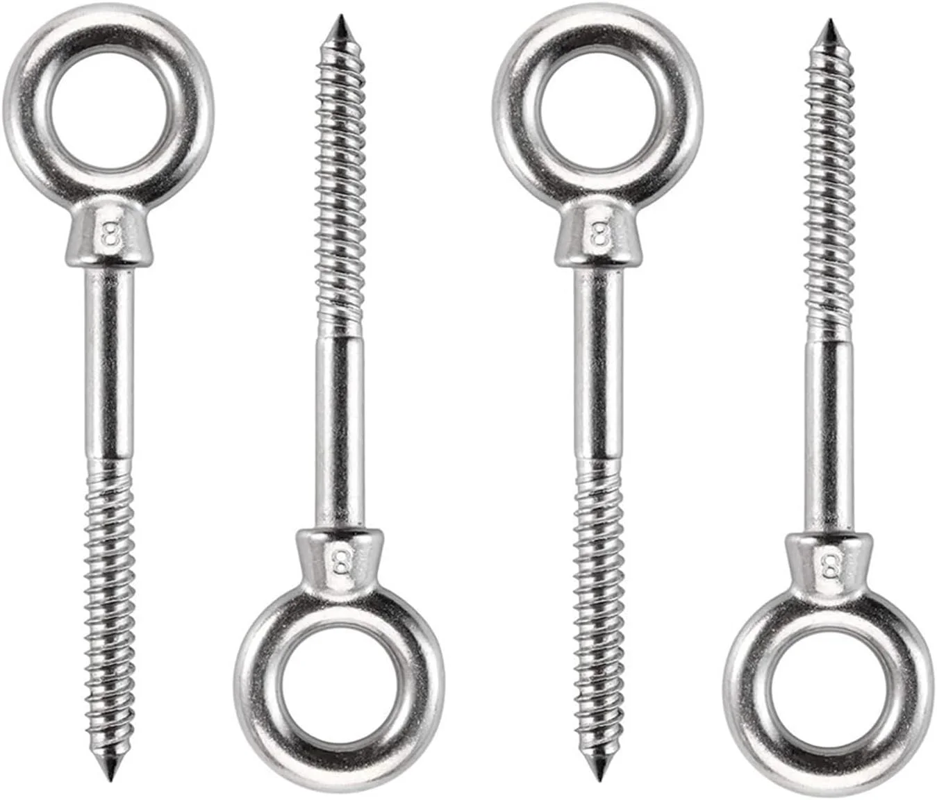 5 Inch Heavy Duty Eye Hooks M10 Self Tapping Eyelet Screw Load Capacity 700LBS Screw for Hammock Stand Swing Chair Yoga