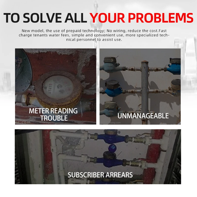 Waterproof and moisture-proof intelligent prepaid swipe card water meter property exclusive