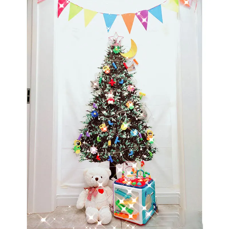 Foreign trade ins Christmas tree pine hanging cloth background cloth Christmas day decoration tapestry