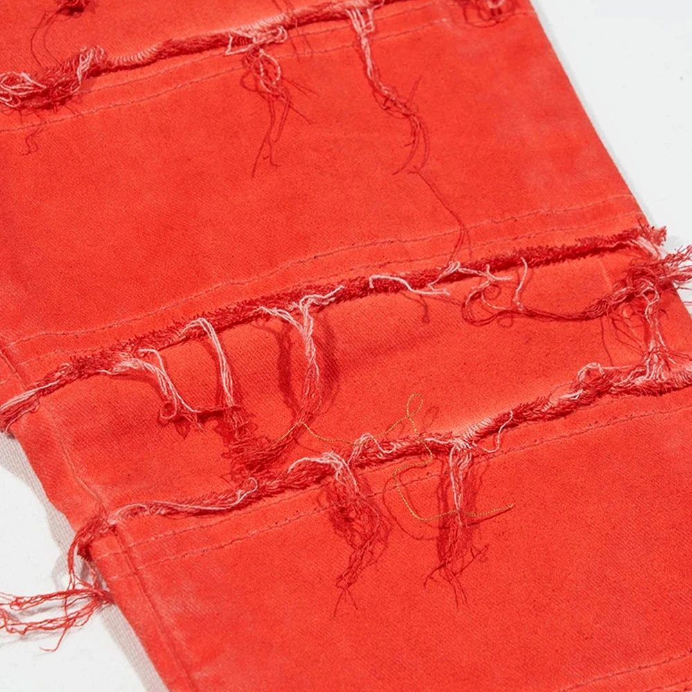 Designer Clothes Fashion Style Super Skinny Boot Cut Flare Stacked Jeans Wholesale OEM Custom Wax Jeans