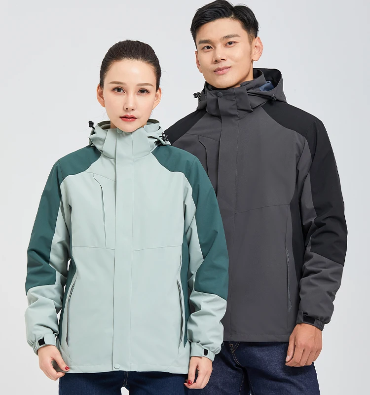 Wholesale Outdoor Mountaineering Hiking Ski Coat Windproof Waterproof Fabric Custom Winter Fleece Jacket Unisex Warm Thick