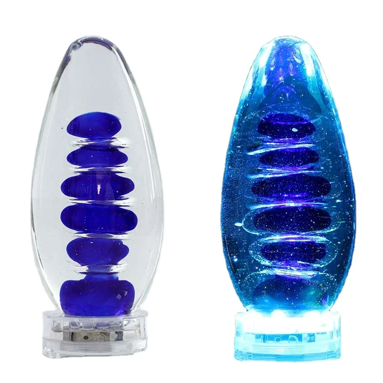 Home decoration Led base hand made glass jellyfish