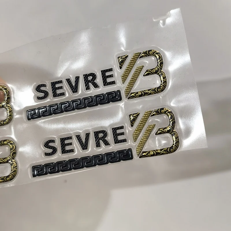 High quality golden flag badge Custom TPU heat transfer 3D embossed logo Sustainable high-frequency soft PVC labels