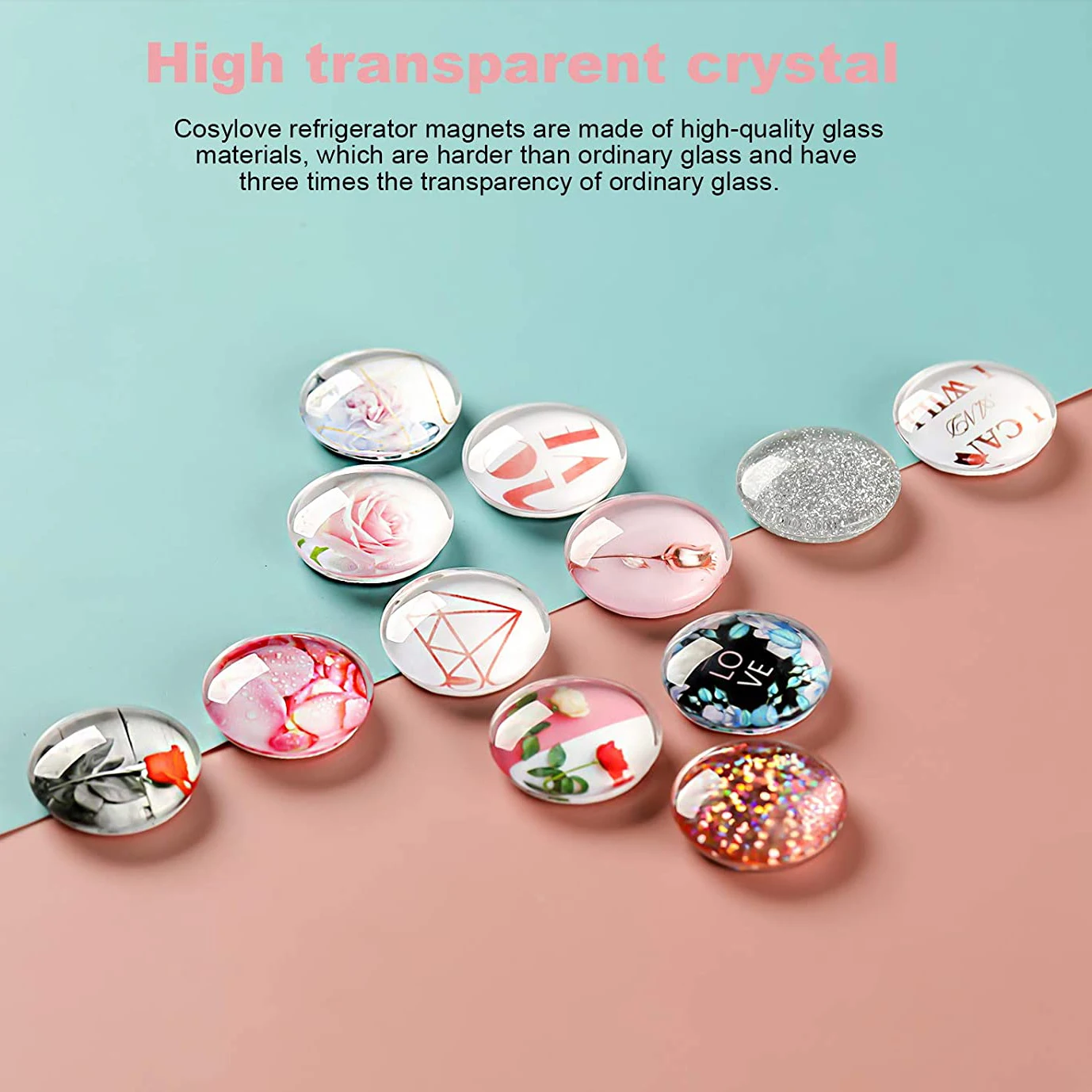 Glass Magnets for Refrigerator Customized Glass Fridge Magnets for Office and Kitchen