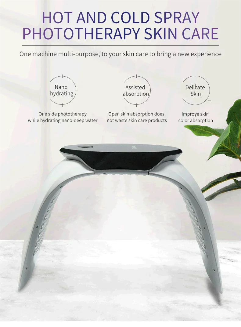 Newest Spa Use 7 Color Changing Rejuvenation Spray Spectrometers Facial Care Wrinkle Remover PDT Light Facial Skin Care