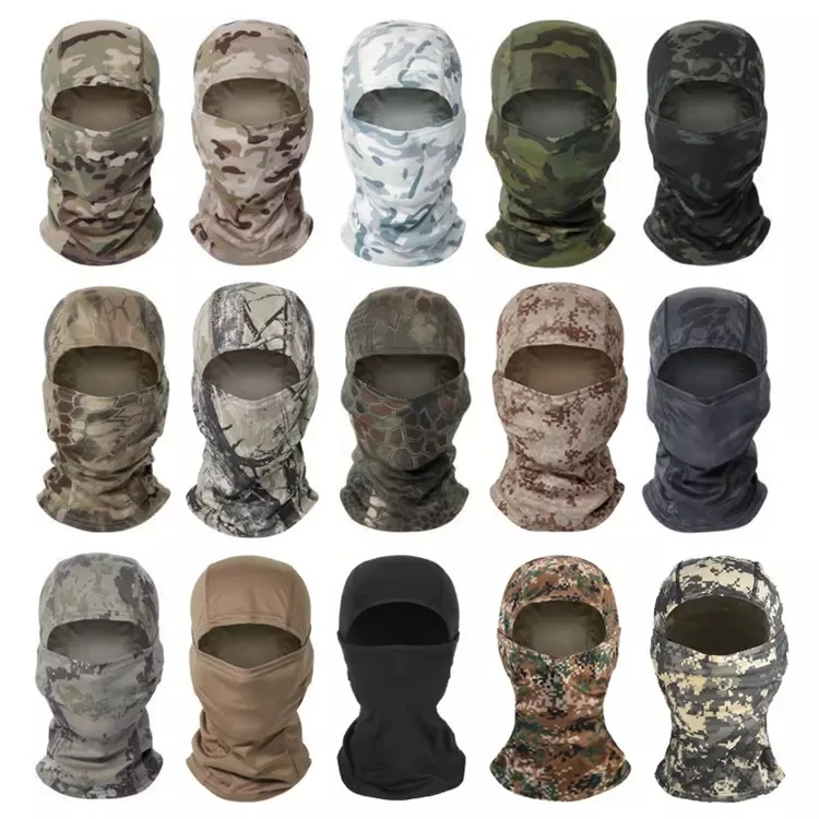 Balaclava Custom Logo Printing Tactical Camouflage CS Head Balaclava Full Face Cover Face Mask Ski Mask balaclava