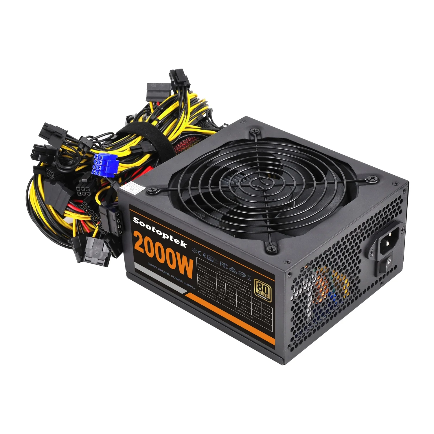 High efficiency OEM Dc desktop 2000w professional SERVER power supply  for   ATX high watt Machine PSU