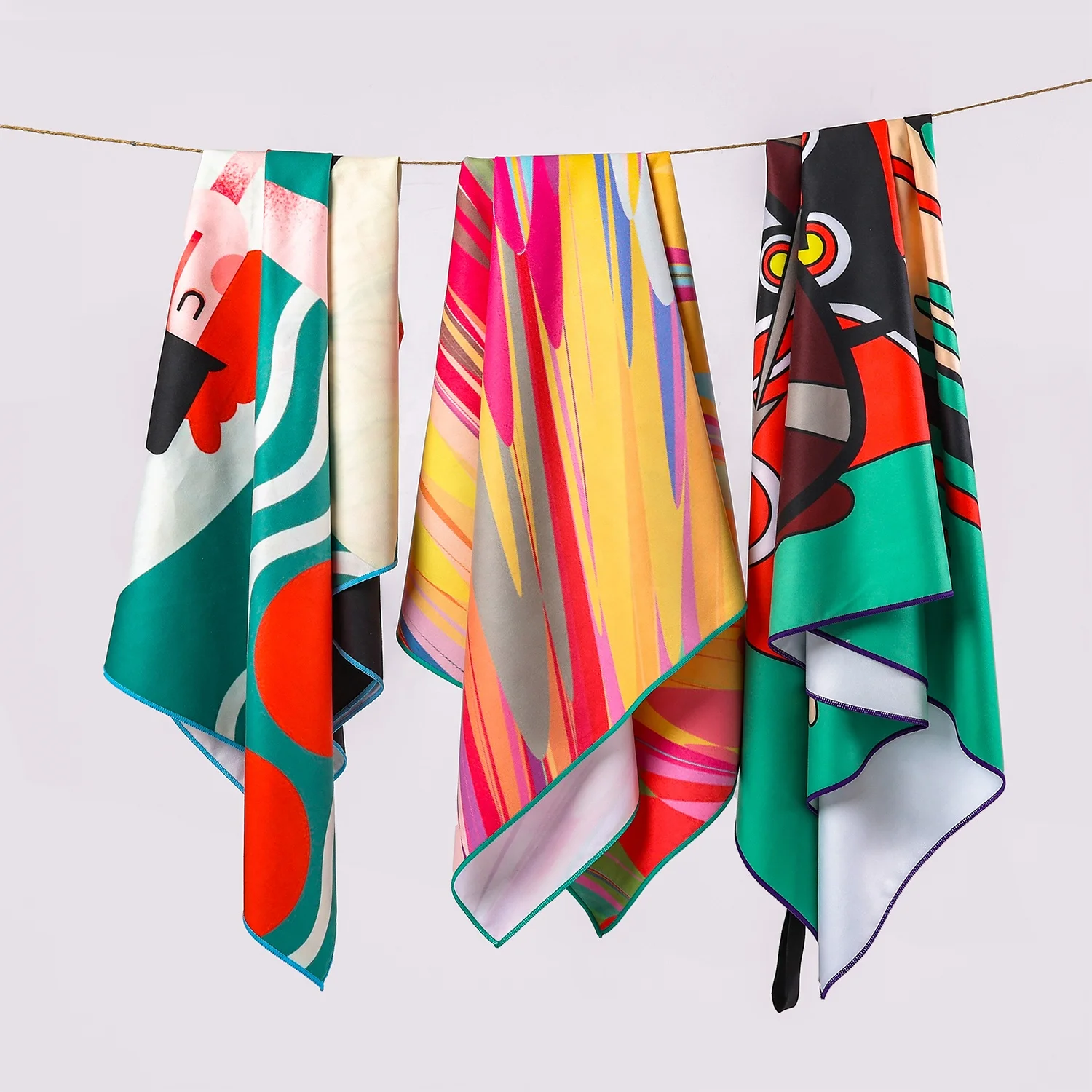 Premium Luxury Logo Custom Print Microfiber Terry Printed Beach Towel For Adults