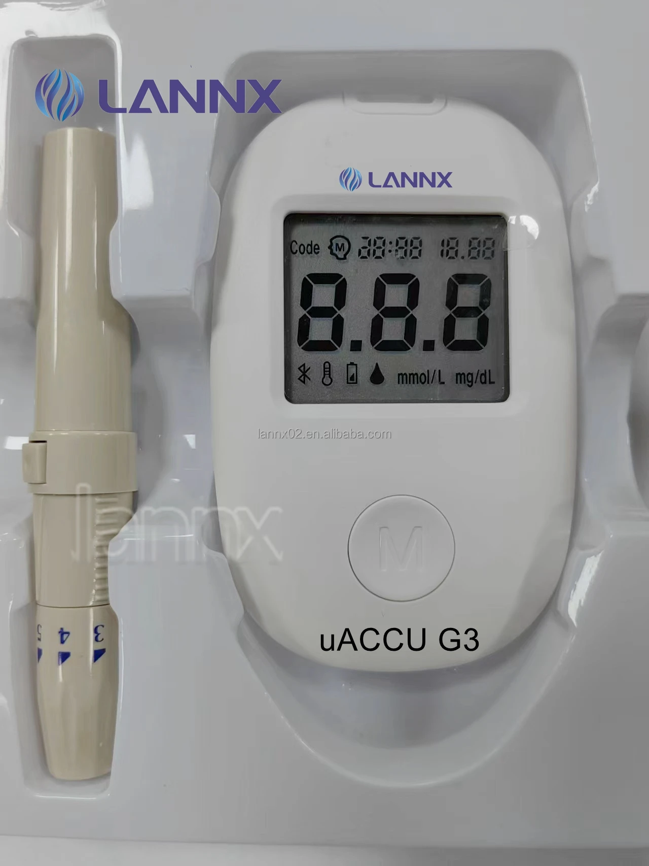 LANNX uACCU G3 Cheapest Continuous Glucose Monitoring System Sensor Rapid Test All-in-One Kit Test Strips glucose meter